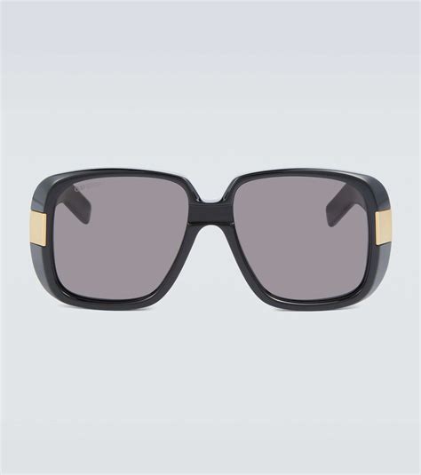 gucci pineapple rectangular-frame sunglasses